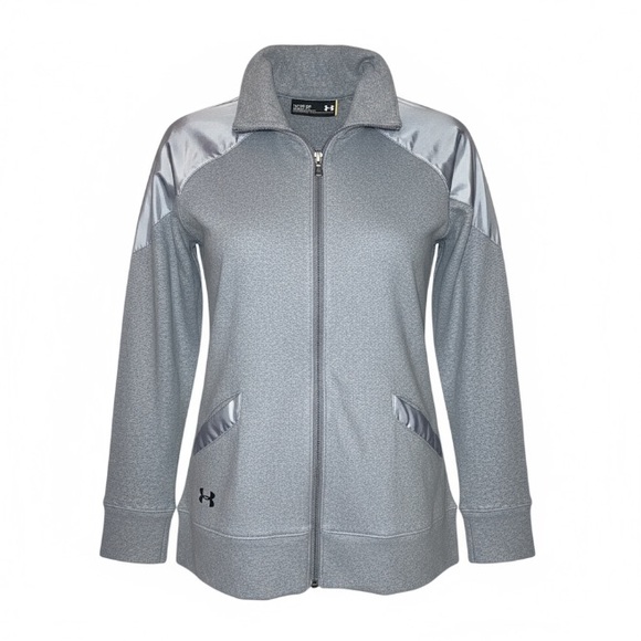 Under Armour Jackets & Blazers - Under Armour Women s Gray Zip Up Cold Gear Loose Fitted Sweatshirt Size XS